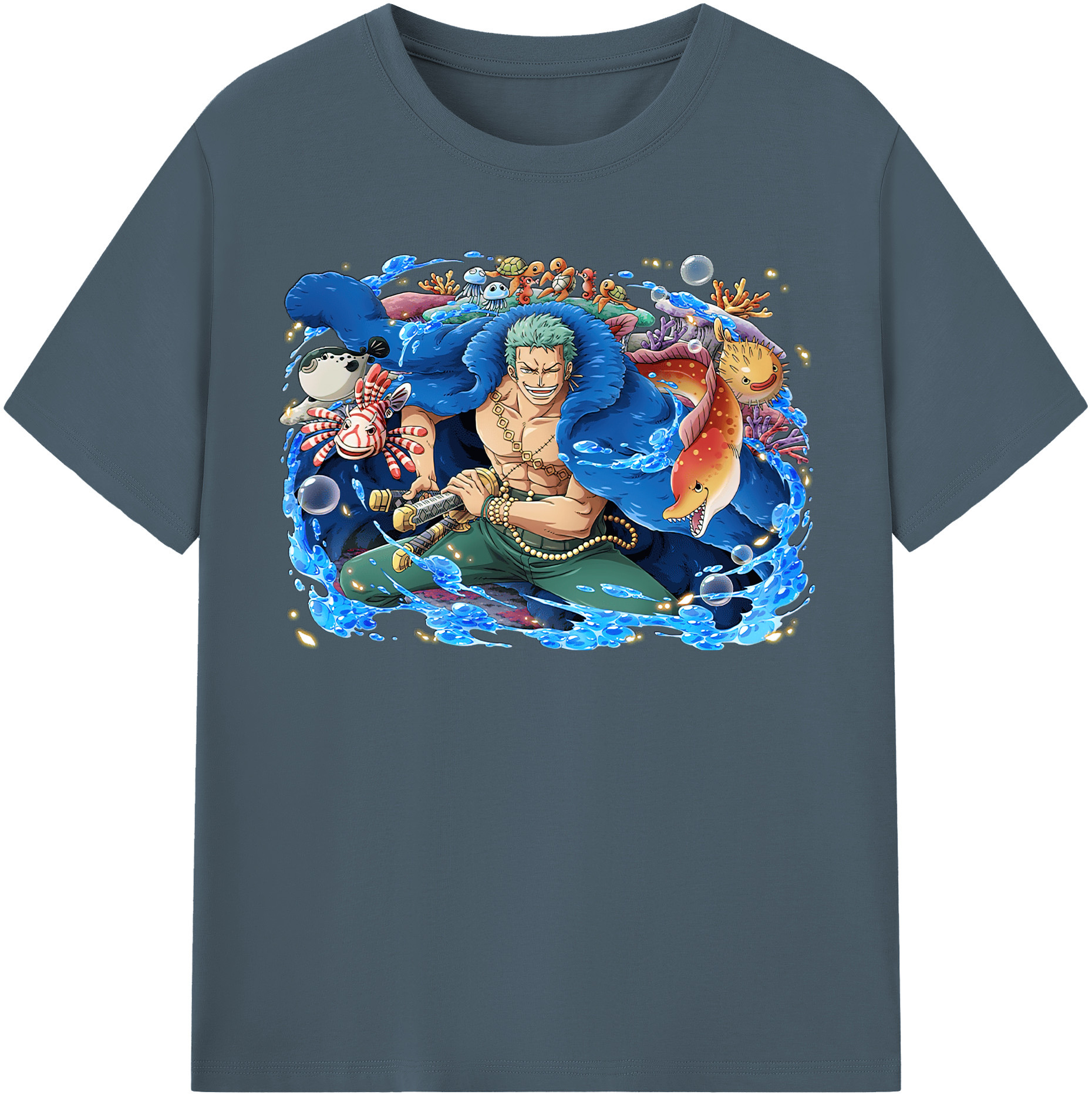 （画像用） ワンピース ロロノア・ゾロ ONE PIECE Roronoa Zoro 綿100％半袖Tシャツ（フロントプリント）